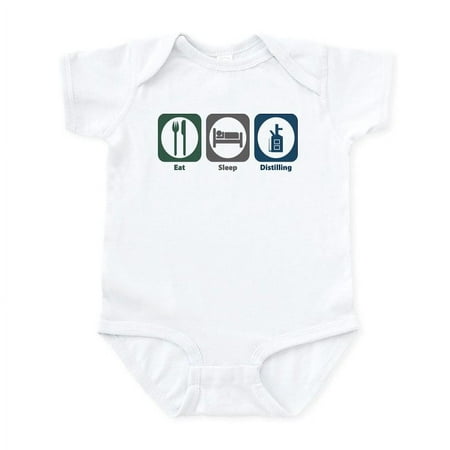 

CafePress - Eat Sleep Distilling Infant Bodysuit - Baby Light Bodysuit Size Newborn - 24 Months