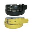 thumbnail image 1 of CTM® Kid's Basic Leather Dress Belt (Pack of 2 Colors), 1 of 3