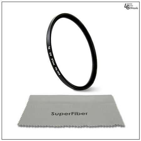 Cannon Low Profile Swivel Base - 67mm Ultraviolet Ray (UV) Low Profile Slim Design Lens Filter and Microfiber Cloth for Canon and Nikon Lenses by Loadstone Studio WMLS1305
