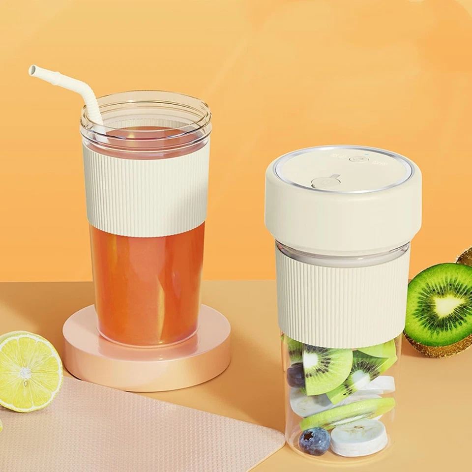 Portable Blender Juicer Cup Usb Rechargeable Smoothies Mixer Fruit Machine Green