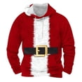 thumbnail image 6 of Yusimy Mens Christmas Printed Hoodie with Pockets & Drawstring Long Sleeve Pullover Athletic Top, 6 of 6