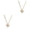 thumbnail image 3 of Guardoinrt Pendant Necklace Collar Choker Rhinestone Jewelry Personalized Present Type 2 Rose Gold 2Set, 3 of 6