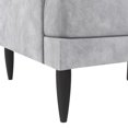 thumbnail image 4 of Novogratz Bailey Pillowback Loveseat, Light Gray Velvet, 4 of 9