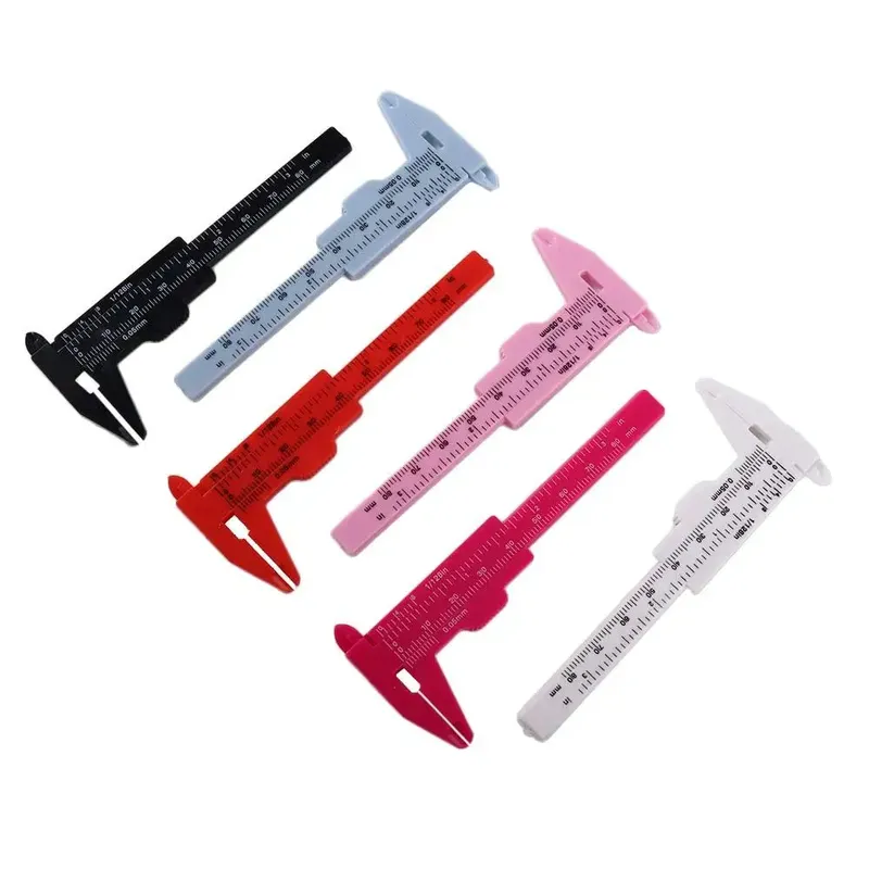 Portable Mini Plastic Sliding Vernier Caliper 0-80mm Double Scale Gauge Student Ruler Measure Tool Small Objects Creative Gifts
