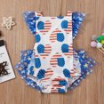 thumbnail image 2 of Seyurigaoka Baby Girl’s Independence Day Mesh Yarn Skirt Hem Sleeveless Romper, 2 of 10
