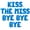 Blue, variant on Letter Balloons - KISS THE MISS BYE BYE BYE 16" Inch Alphabet Letters Foil Mylar Balloon Bachelorette Party Banner (Green)