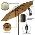 Blissun 9' Outdoor Market Patio Umbrella with Push Button Tilt and Crank, 8 Ribs (Tan) - image 2 of 7
