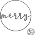 thumbnail image 3 of ROCC RUSTED ORANGE CRAFTWORKS CO. Minimalist Christmas Greetings Merry 11.5"- Metal Holiday Sign for Front Door Noel Merry Peace Joyful Wreath Insert decoracion de Navidad Rustic Christmas Sign Xmas, 3 of 8