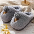 thumbnail image 3 of Nuevas zapatillas de invierno de algodón con dibujos animados para mujer, zapatos peludos de interior de suela gruesa para uso doméstico, zapatos cálidos de algodón medio antideslizantes para uso exte, 3 of 5