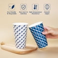 thumbnail image 3 of JOLLY CHEF Paper Cups,16 oz,150 Count, Disposable Blue Paper Drinking Cups, 3 of 7