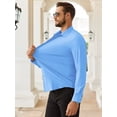 thumbnail image 2 of Youclos Men's Long Sleeve Button Down Dress Shirt, 4-Way Stretch Wrinkle-Free, Slim Fit, 2 of 7