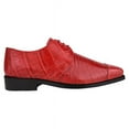 thumbnail image 5 of LIBERTYZENO Mens Genuine Leather Male Oxford Style Lace Up Dress Shoes, Red, 8.5, 5 of 8