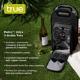thumbnail image 3 of True Metro 2 Bottle Travel Tote Bag for Picnic, Camping, 6-Piece Set, Black, 3 of 6