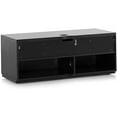 thumbnail image 5 of SONOROUS Studio ST-110B Wood and Glass TV Stand with Hidden Wheels for Sizes up to 65" (Modern Design with 4 Shelves For Your Audio/Video Components and Consoles, Comes with I/R Repeater)-Walnut Cover, 5 of 6