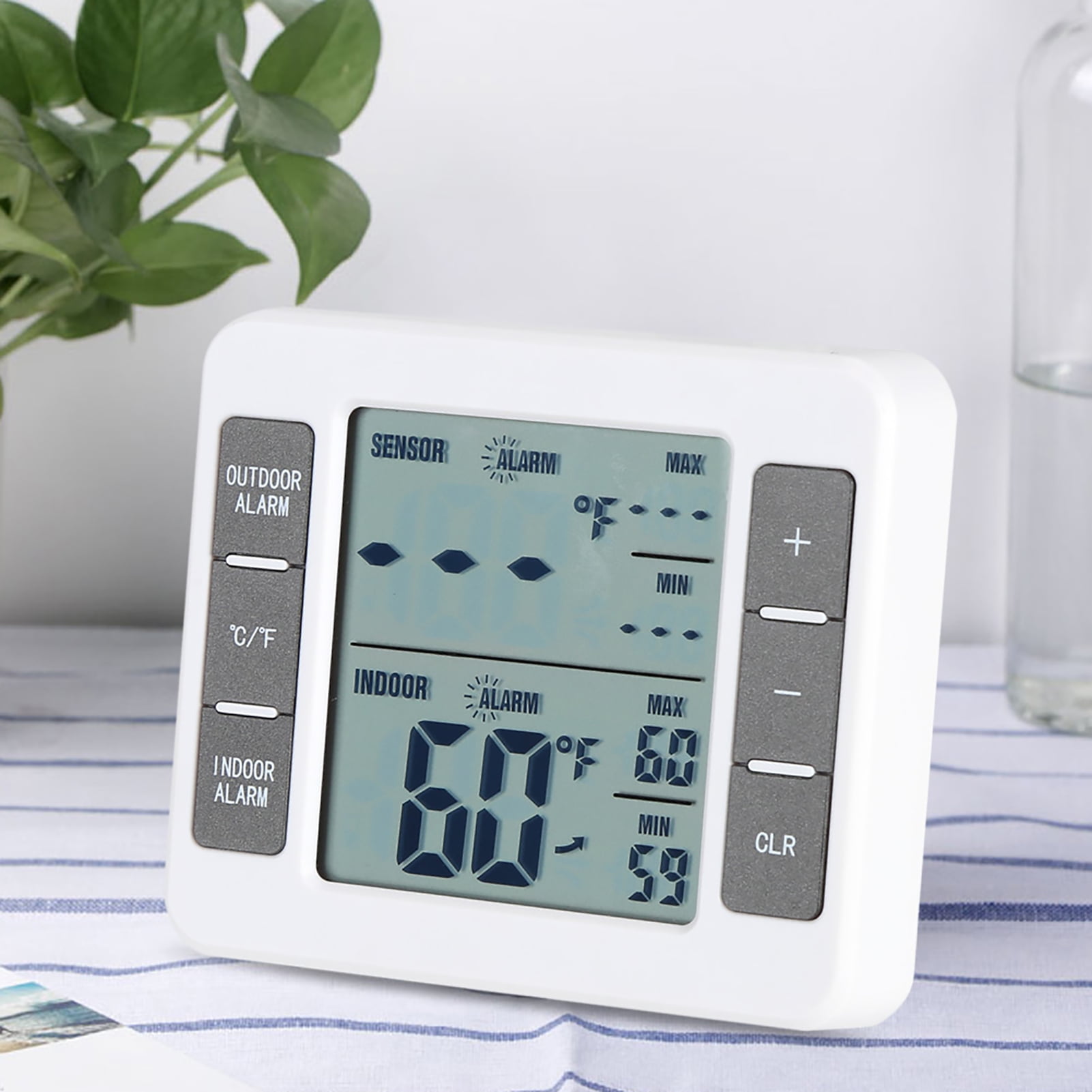 Digital Freezer  with Audible Alarm, LCD Display, 24 Hours High and Low Temperature Records for Indoor Outdoor Use