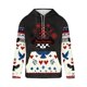 thumbnail image 4 of Sudadera con capucha para hombre, informal, con cordón, estampado navideño, deportiva, blusa de poliéster, 4 of 4