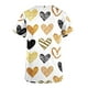 thumbnail image 4 of Fiudx Ofertas de La Semana Blusa de Manga Corta con Cuello En V para Mujer, Uniforme, Blusa con Bolsillos Estampados para El Día de San Valentín, 4 of 4
