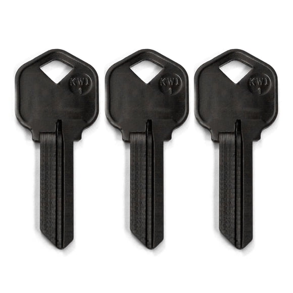 KeySmart AirKey KW1 Blanks de Llave de Aluminio 3 Piezas Negro
