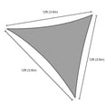 thumbnail image 3 of Tophomer Abri Voile d'Ombrage Triangulaire de 12 Pi, Rouge, 3 of 5