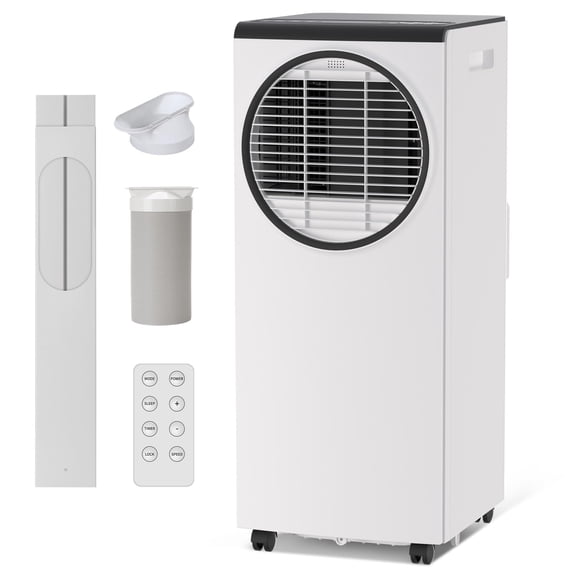 8,000 BTU Portable Air Conditioner, 3-in-1 AC Unit with Dehumidifier & Fan for Rooms Up to 350 Sq.Ft, Quiet Cooling with Remote Control for Bedroom Home Office