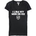 thumbnail image 1 of Rinky - Camiseta gráfica para mujer I Like My Men On Ice, color negro, pequeña, 1 of 3