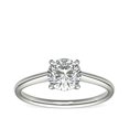 thumbnail image 1 of 1.00 Carat Excellent Round Cut Real Diamond Beautiful Engagement Ring for Ladies Solid 18K White Gold Size 11, 1 of 8