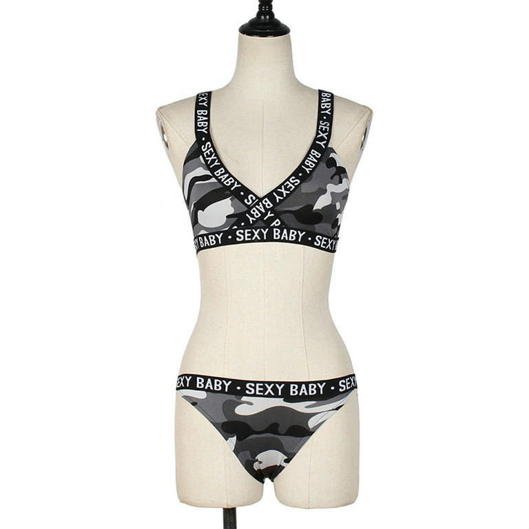 Buy Letdown 2Pcs Women Girls Sexy Push Up Lingerie Bandage Sports Underwear  Set Bra+Pants (S) Online at desertcartIsrael