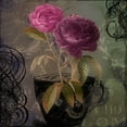 thumbnail image 2 of Sasha 15x15 Black Ornate Wood Framed with Double Matting Museum Art Print Titled - Tea and Roses I, 2 of 4