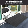 thumbnail image 5 of Mescukay 4" Rise Rubber Threshold Ramp Doorway Wheelchair Ramp, Mobility Scooters Home Doorways Driveways Power Chairs with 3 Channels Cord Cover, 2500LBS Driveway Curb Ramps Handicap, 5 of 9