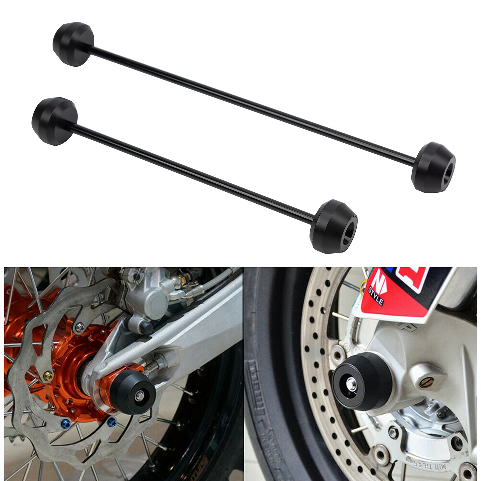 POSSBAY Pair Motorcycle Front Rear Axle Sliders For Suzuki SV650 SV650X 20172020