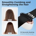 thumbnail image 6 of Mini Hair Straightener, 2 in 1Cordless Rechargeable Fast Heating Portable Hair Straightener Comb with Mirror & 3 Temp Settings & Anti-Scald Shell, Perfect for Travel Use, 6 of 9