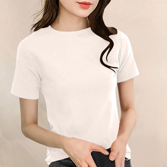 BLCHUNen Short Sleeve Shirts for Women Crew Neck Pullover Casual Lightweight Summer Running Sports Workout Tops