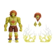 Street Fighter II Blanka Deluxe Action Figure by Jada Toys - 1:12 Scale, Highly Articulated, Interchangeable Hands & Head, Electric Thunder Accessory - 7" Tall, Video Game Collectible