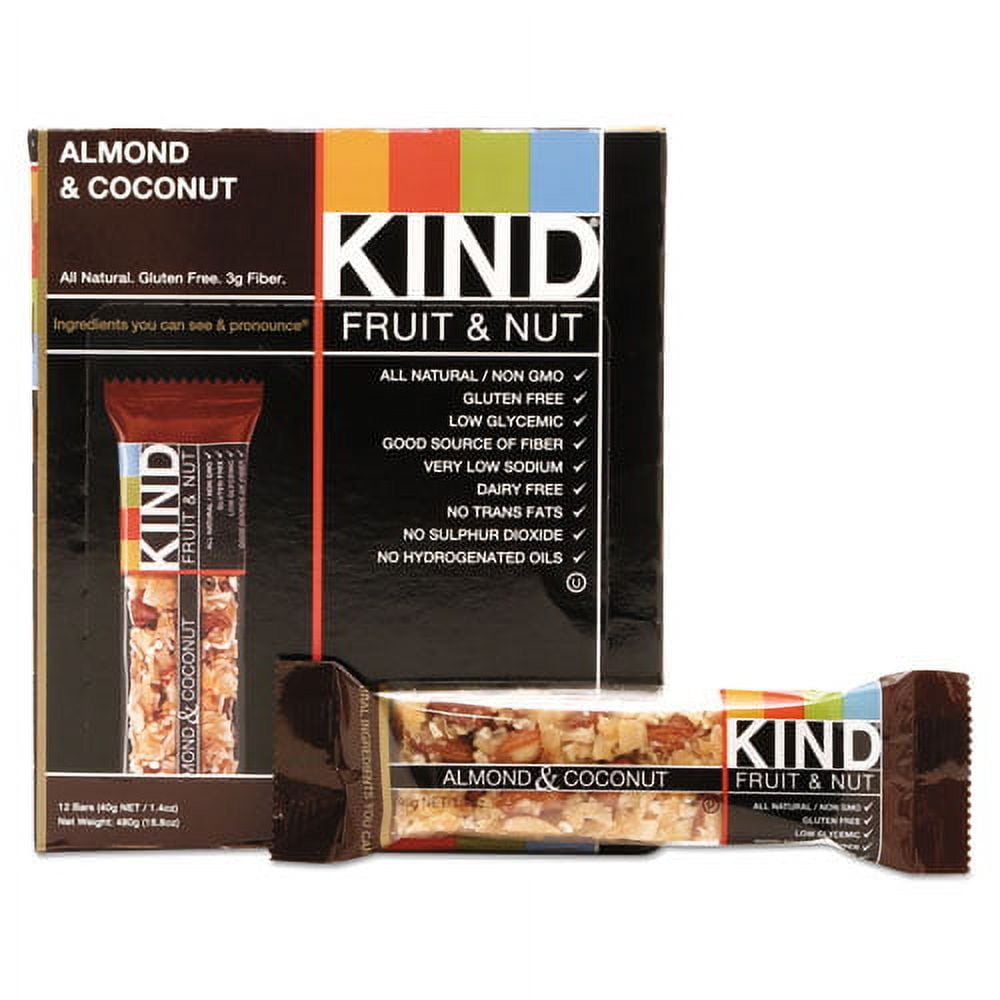 Fruit And Nut Bars, Almond And Coconut, 1.4 Oz, 12/box | Bundle of 5 Boxes