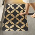 thumbnail image 2 of Yayeee Bath Rug for Bathroom Floor Non Slip Contour Fluffy Soft Absorbent Mat, 20"x24", Black Geometric, 2 of 7