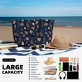 thumbnail image 5 of Wukai Autumn Leaves With Blue Print Zipper Bag,large Beach Tote Bag,Waterproof Sandproof Bag,Grocery and Picnic Tote Travel Bag, 5 of 5