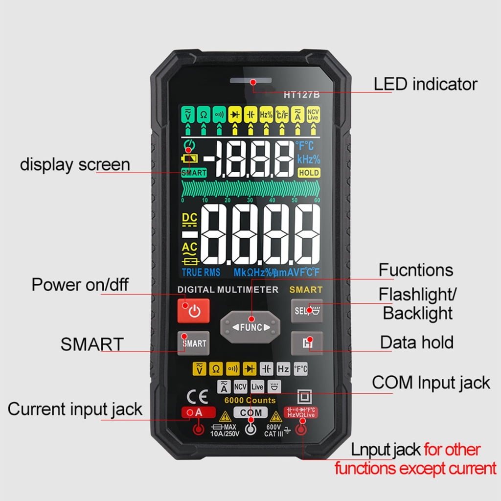 Auto Ranging Mini Multimeter Suitable for Accurate Readings in Various Environment Efficient Field Equipment Maintenance