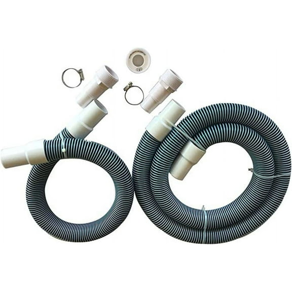FibroPool Professional 1 1/2" Swimming Pool Filter Hose Replacement Kit (3 Foot 6 Foot)