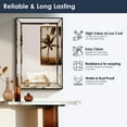 thumbnail image 3 of Head West Metro Beaded Matte Black Beveled Mirror for Wall Decor, Bathroom Entryway 24x36", 3 of 9