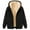 Black, variant on Womens Fashion Fleece Sherpa Lined Hooded Coat Winter Thicken Warm Jacket
