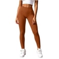thumbnail image 2 of RKSTN Quick Dry Yoga Pants Women High Waisted Workout Leggings for Women Trendy Seamless Slim Fit Butt Lifting Pilates Outfits for Women (Gold ,M), 2 of 7