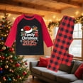 thumbnail image 2 of Christmas Pajamas Sets for Family Matching Family Christmas Pajamas 2025 Holiday Long Sleeve Shirts Xmas Family Jammies Sleepwear Long Pants(Kids), 2 of 5