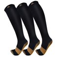 thumbnail image 1 of Pack de 3 calcetines de compresión FuelMeFoot de cobre de 15 a 20 mm Hg, 1 of 6