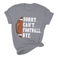 thumbnail image 2 of Lilgiuy Football Sweatshirts for Women Casual Letter Print Pullover Short Sleeve T-Shirt Tops Shirt for Casual Outings, 2 of 5