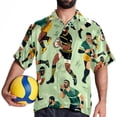 thumbnail image 4 of Football Men's Short Sleeve Poplin Beach Shirts, Casual Printed Button Down Summer Hawaiian Shirt - Unisex, 4 of 6