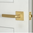 thumbnail image 4 of Viaggio Qadmhmbll_Prv_238_Lh Quadrato Hammered Left Handed Solid Brass Privacy Door Lever, 4 of 7