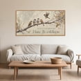 thumbnail image 2 of His Eye is on the Sparrow Christian Wall Art 20“x40"x1, Vintage Neutral Birds on Tree Branch Nature Canvas Artwork, Religious Faith Gift Bible Verse Scripture Print Decor for Living Room, 2 of 7