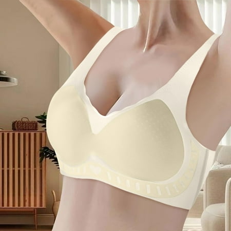 Mashaouyo Clearance Items Bras for Older Women Super Gather Wireless Bra Anti Sagging Breasts Seamless Support Pushup Lifting Bras