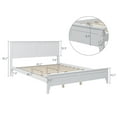 thumbnail image 3 of SYNGAR Queen Size Bed Frame with Headboard, Platform Bed Frame Solid Wood with Headboard, White, LJ2094, 3 of 7