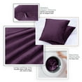 thumbnail image 4 of Nestl Velvet Throw Pillow Covers Solid Square Soft Decorative Pillow Cover for Sofa, 26" x 26", Eggplant, Pack of 2, 4 of 8